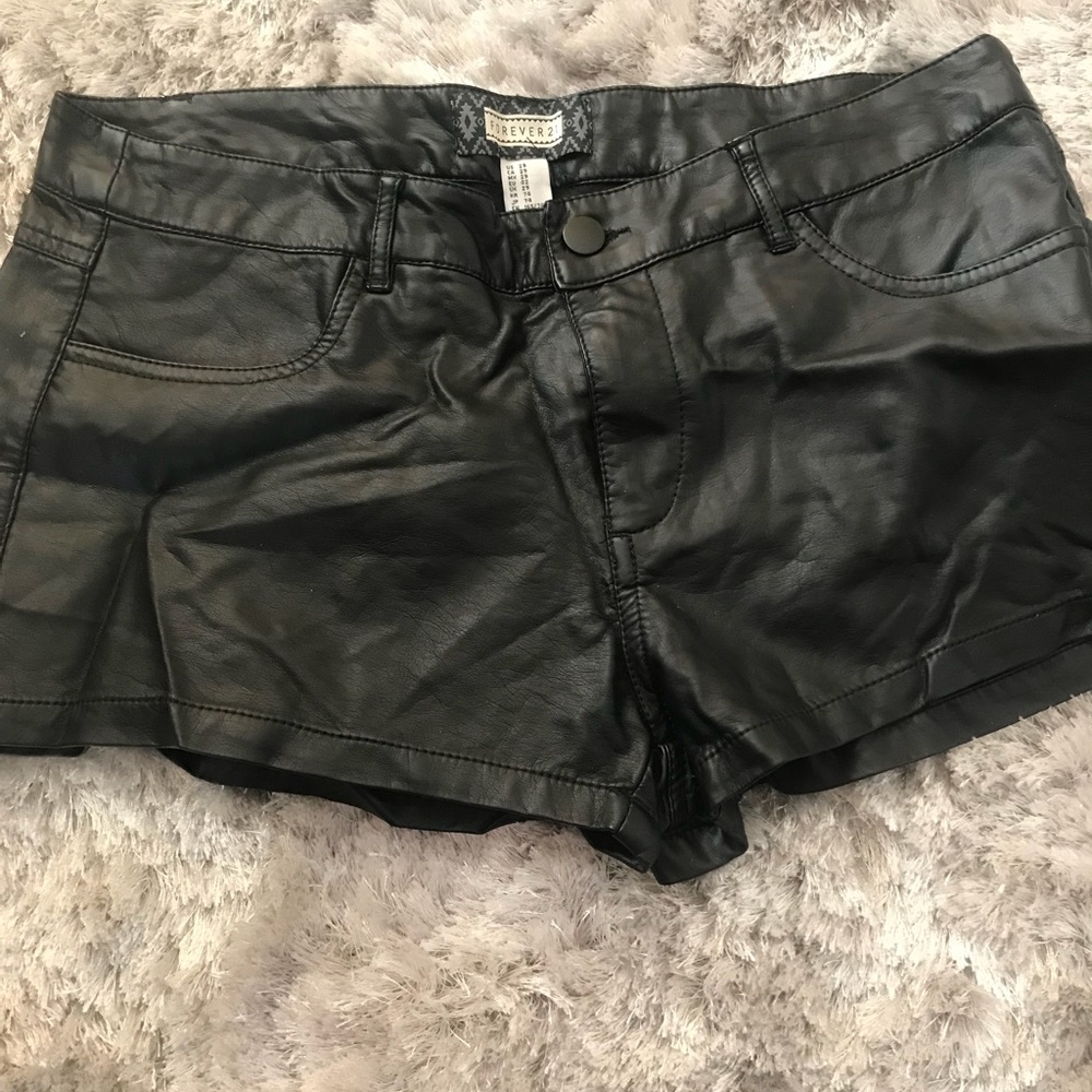 Forever 21 faux leather shorts